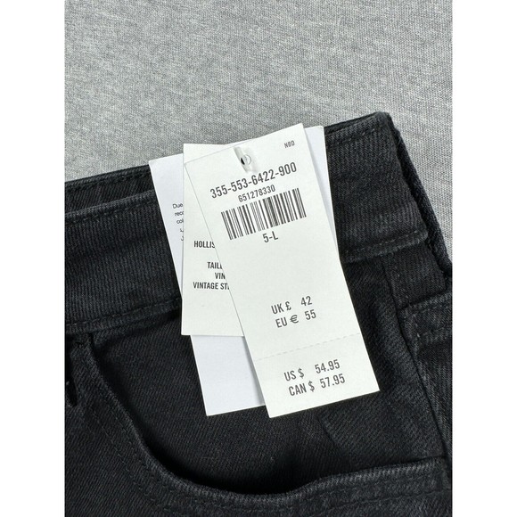 Hollister Women's Curvy  Ultra High Rise Vintage Straight Jeans Sz 27x29 5L‎ - Picture 2 of 6